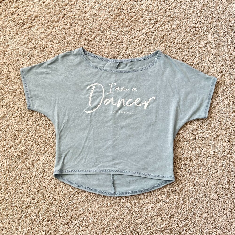 I Am A Dancer Dance Crop Top Tee Girls Size 12